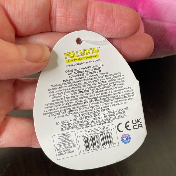 Squishmallows Aleka the Axolotl Pink Hearts Valentines 5” NWT - Picture 6 of 9